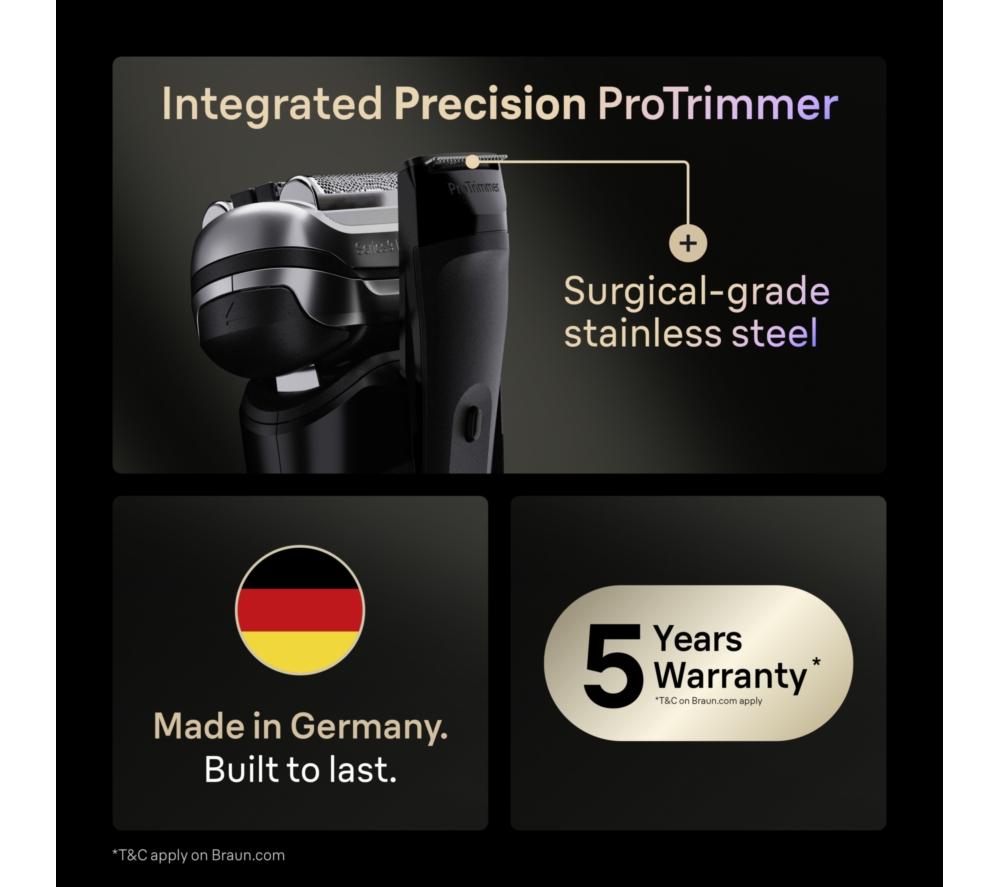 BRAUN Series 9 Pro+ 9610s Wet & Dry Electric Shaver - Black image number 6 of 8