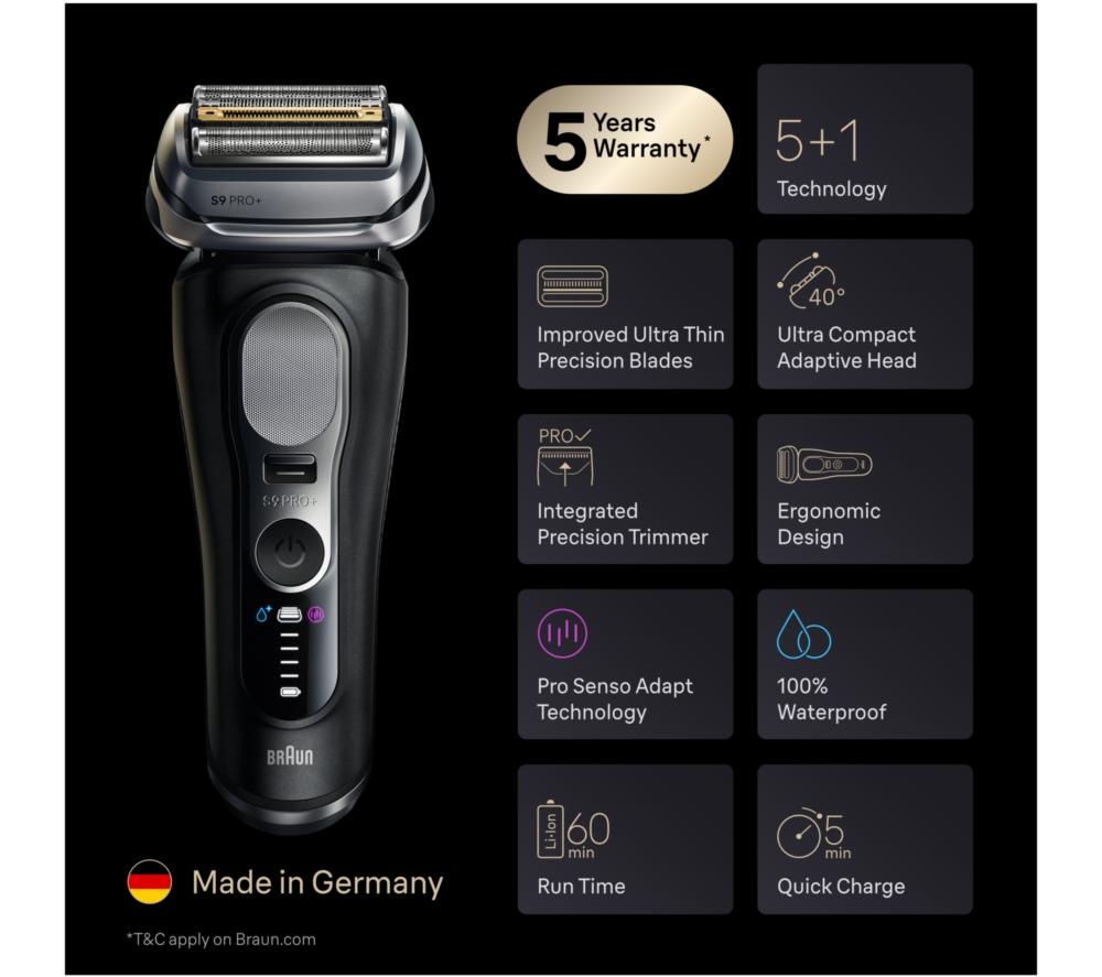 Buy BRAUN Series 9 Pro+ 9610s Wet & Dry Electric Shaver - Black