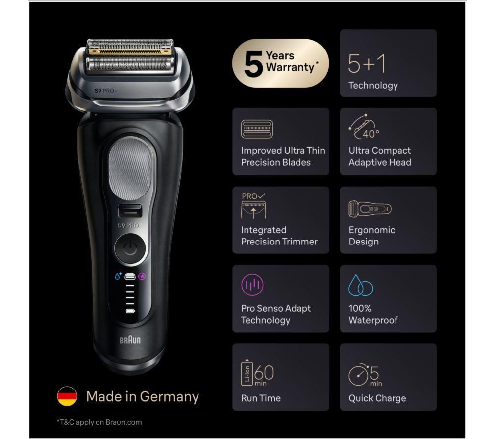BRAUN Series 9 Pro+ 9610s Wet & Dry Electric Shaver - Black image number 8 of 8