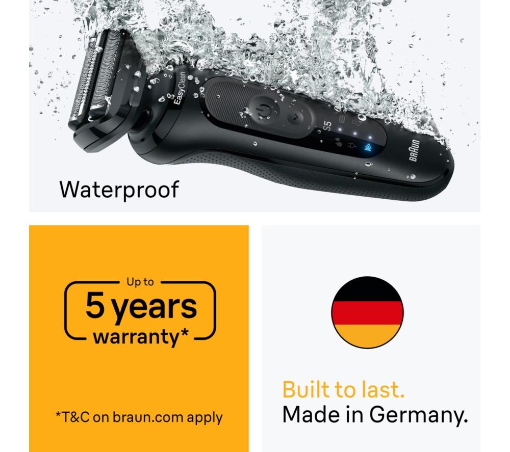 BRAUN Series 5 52-N1200s Electric Shaver - Black image number 6 of 6