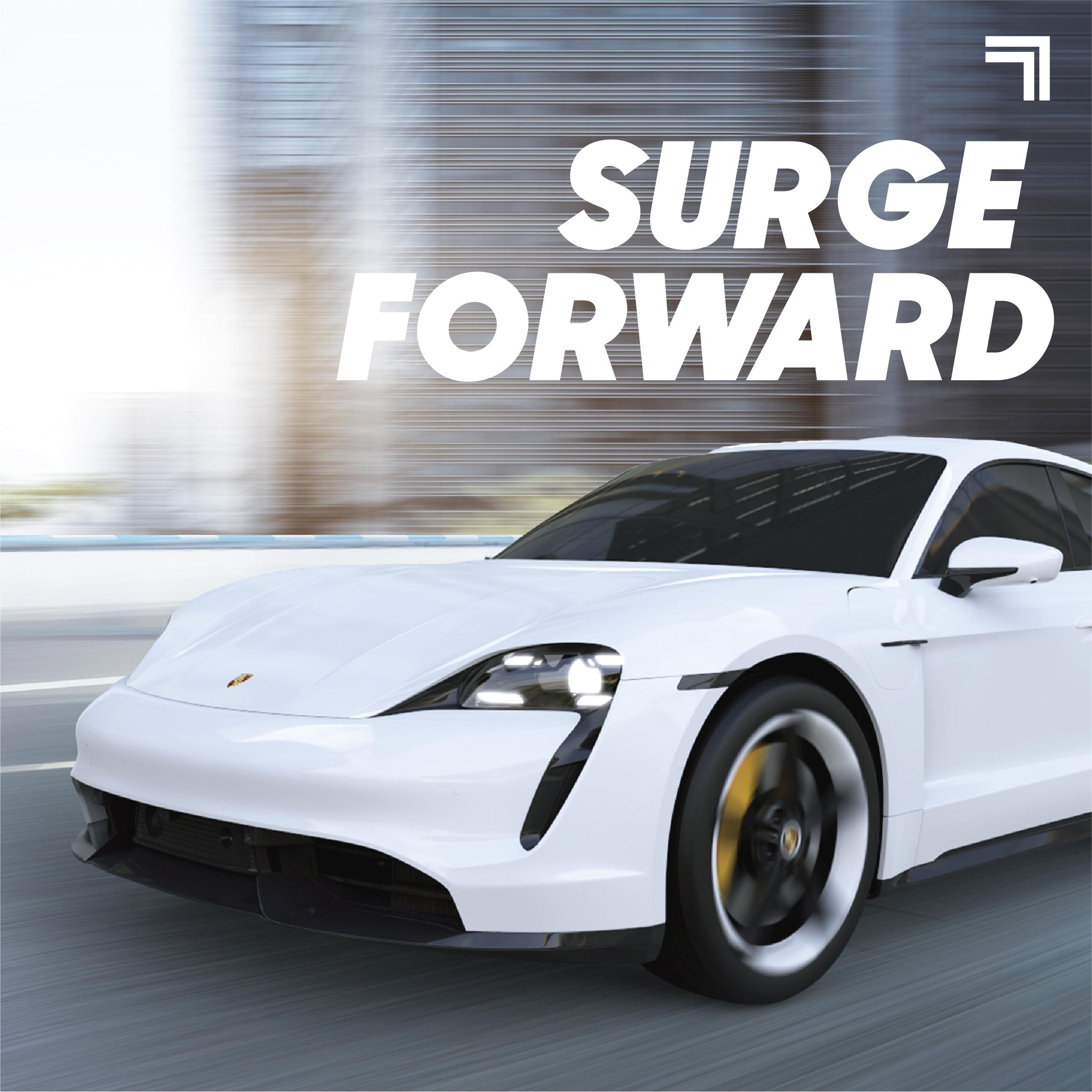 SHARPER IMAGE Porsche Taycan Turbo S Remote Control Car - White image number 3 of 4