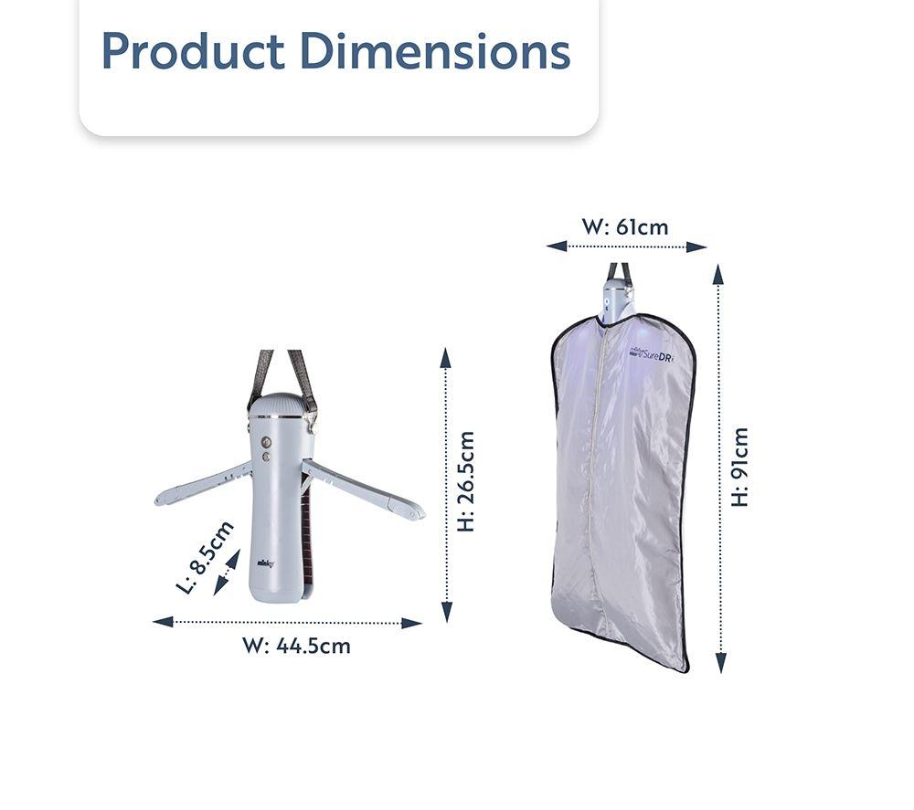 MINKY SureDri Heated Hanger - Grey & Black image number 2 of 17