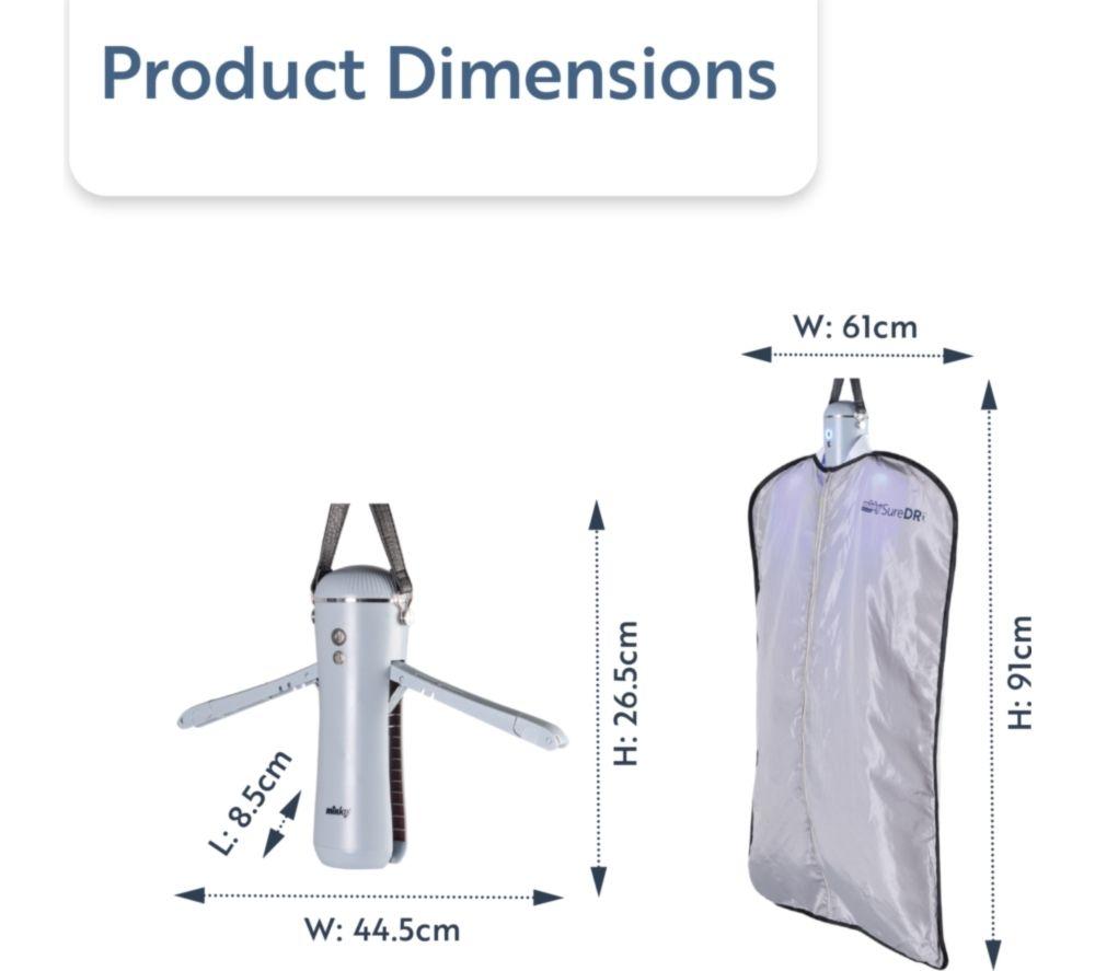 MINKY SureDri Heated Hanger - Grey & Black image number 10 of 17