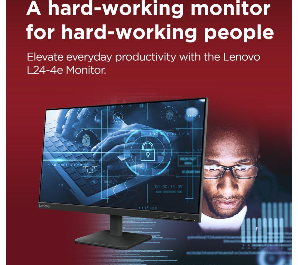 LENOVO L24-4e Full HD 23.8" IPS Monitor - Raven Black image number 3 of 7