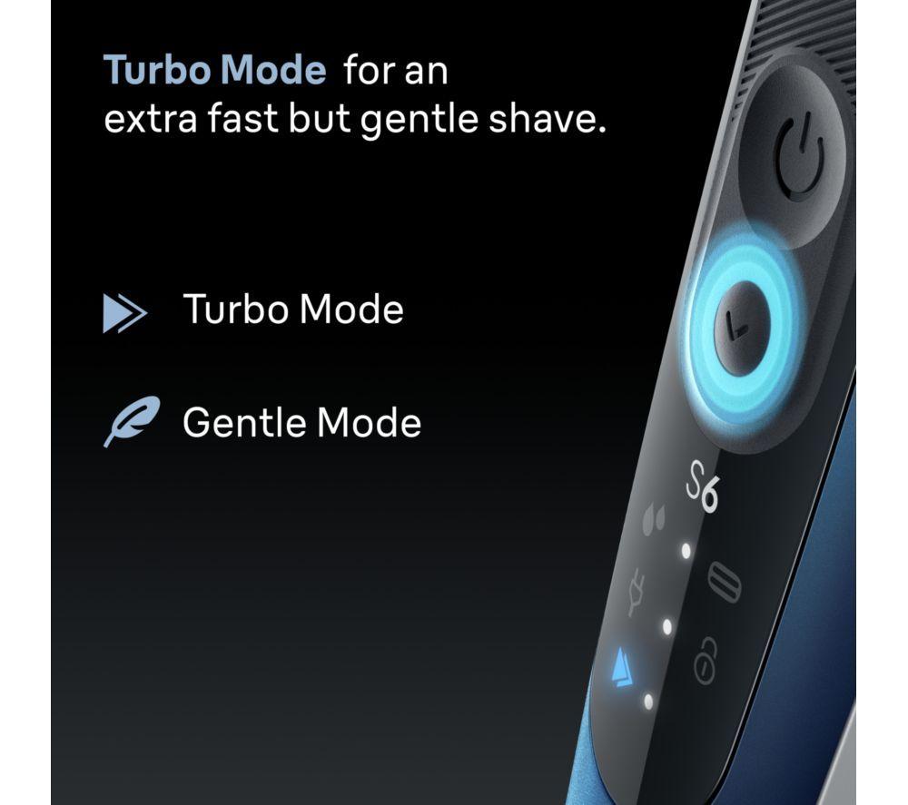BRAUN Series 6 62-B1200s Electric Wet & Dry Foil Shaver - Blue image number 4 of 6
