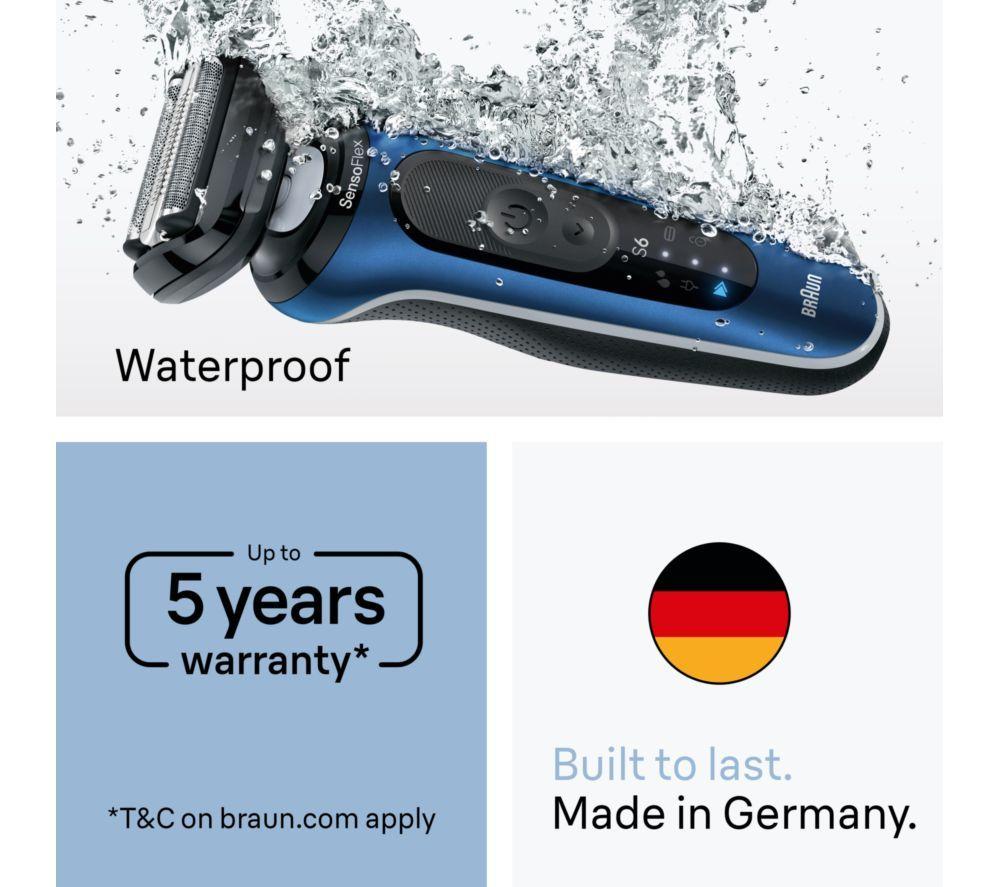 BRAUN Series 6 62-B1200s Electric Wet & Dry Foil Shaver - Blue image number 5 of 6