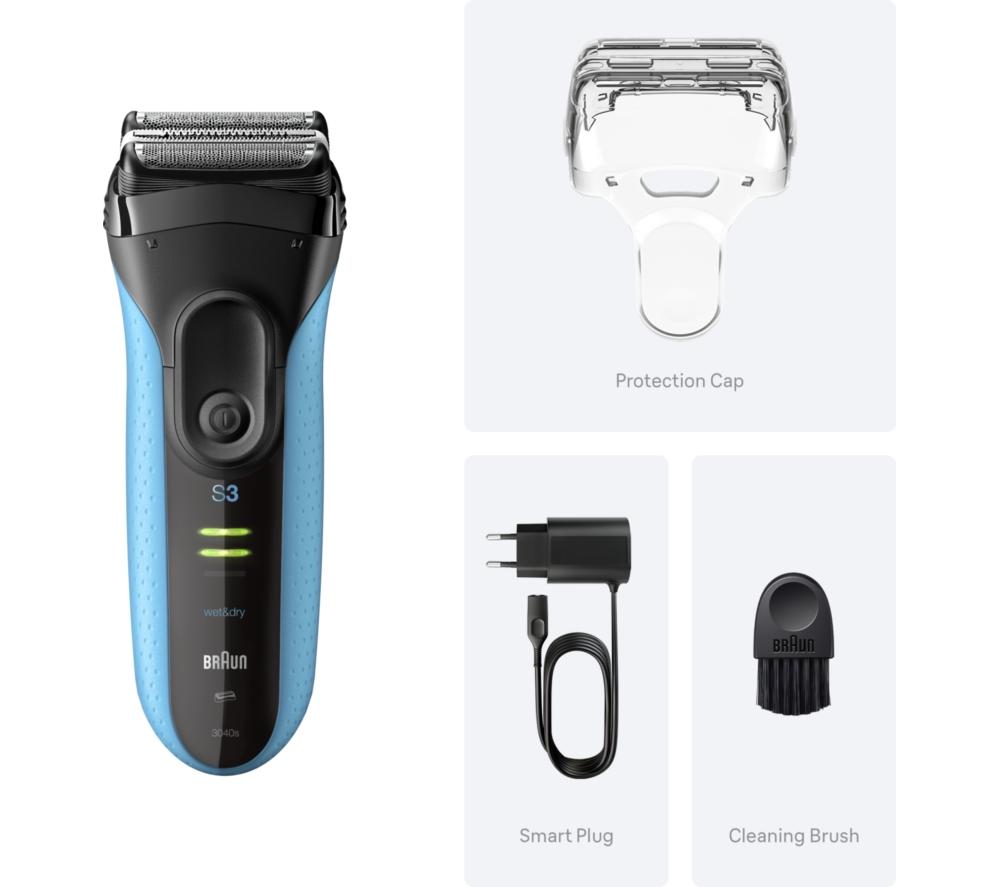 BRAUN Series 3+ 3040s Electric Wet & Dry Foil Shaver - Black image number 6 of 6