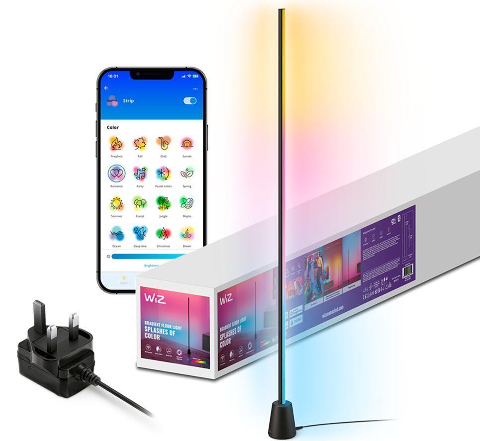 Wiz Smart Rgbic Gradient Led Floor Lamp - Black