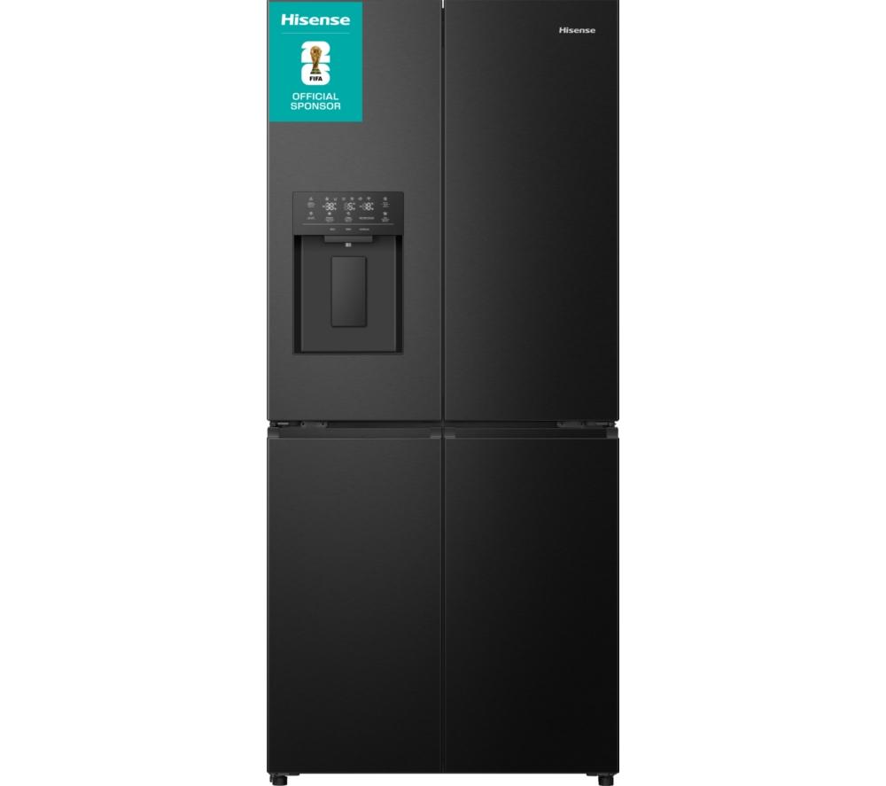 HISENSE PureFlat Slim RQ5P470SYFD Fridge Freezer - Black, Black