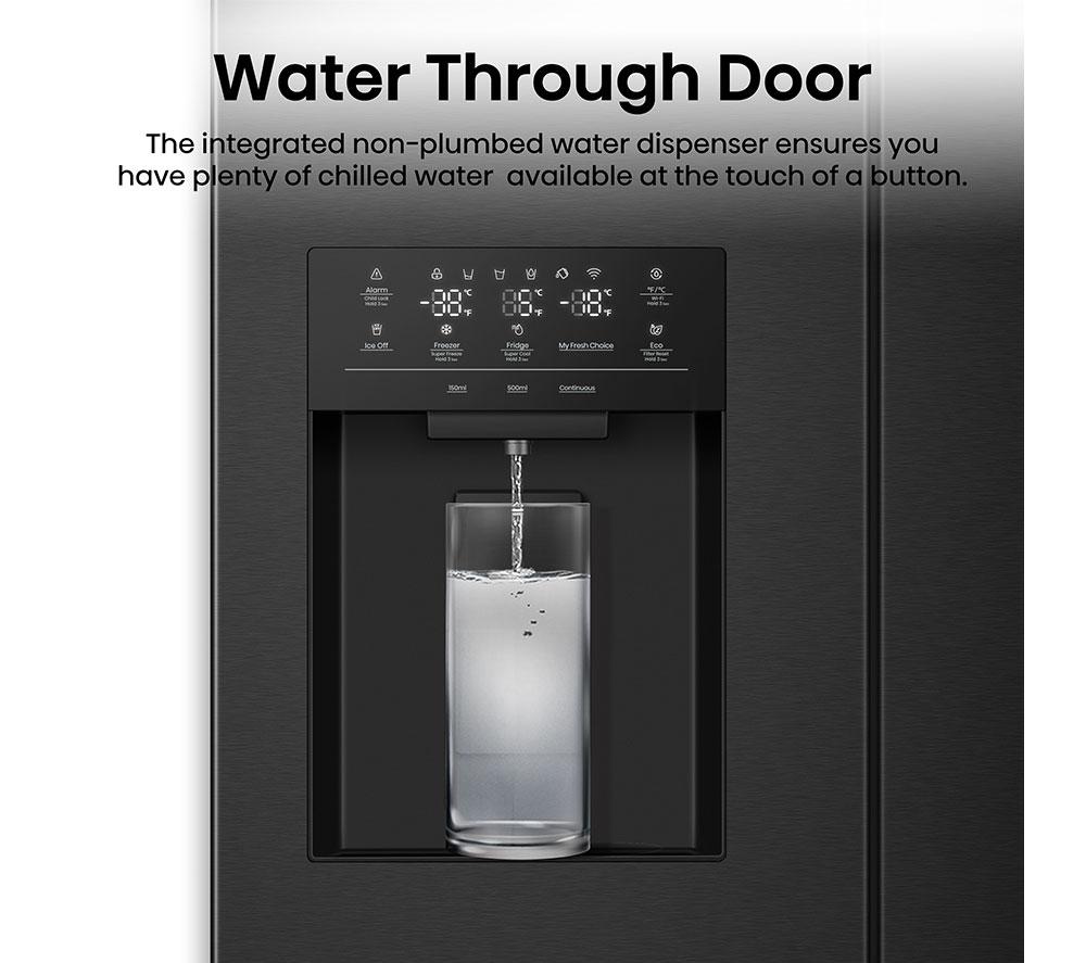 HISENSE PureFlat Slim RQ5P470SYFD Fridge Freezer - Black image number 6 of 13