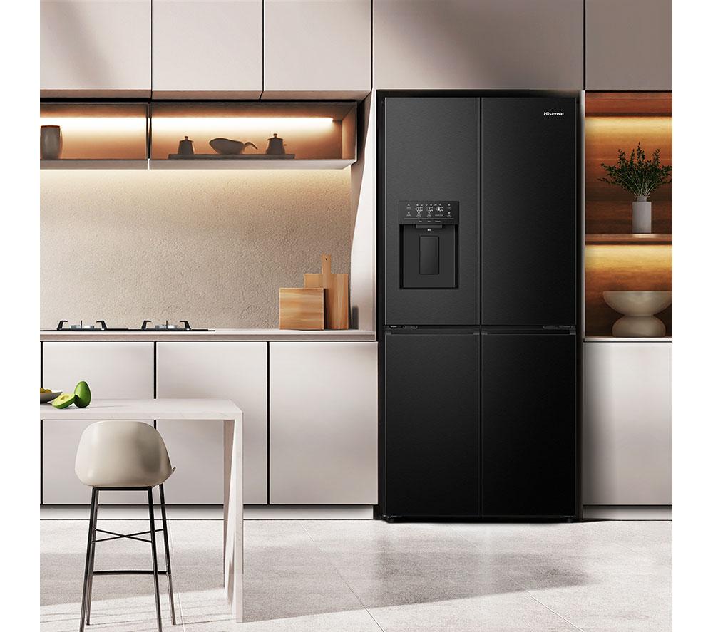 HISENSE PureFlat Slim RQ5P470SYFD Fridge Freezer - Black image number 10 of 13