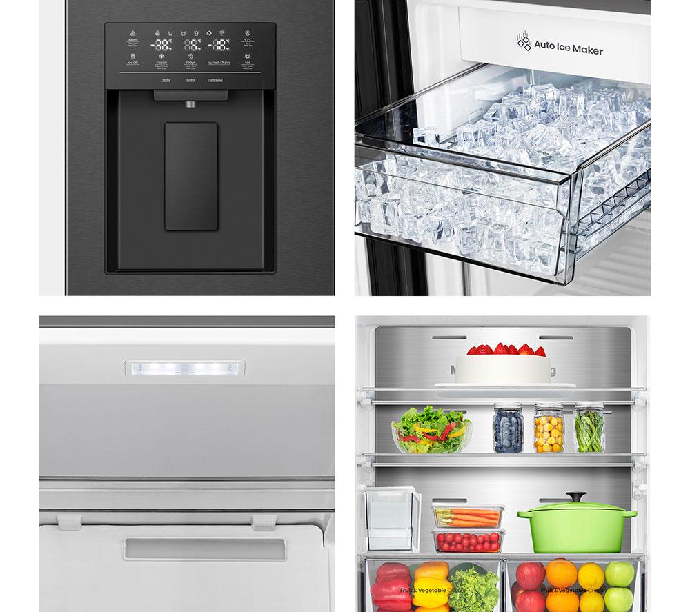 HISENSE PureFlat Slim RQ5P470SYFD Fridge Freezer - Black image number 11 of 13