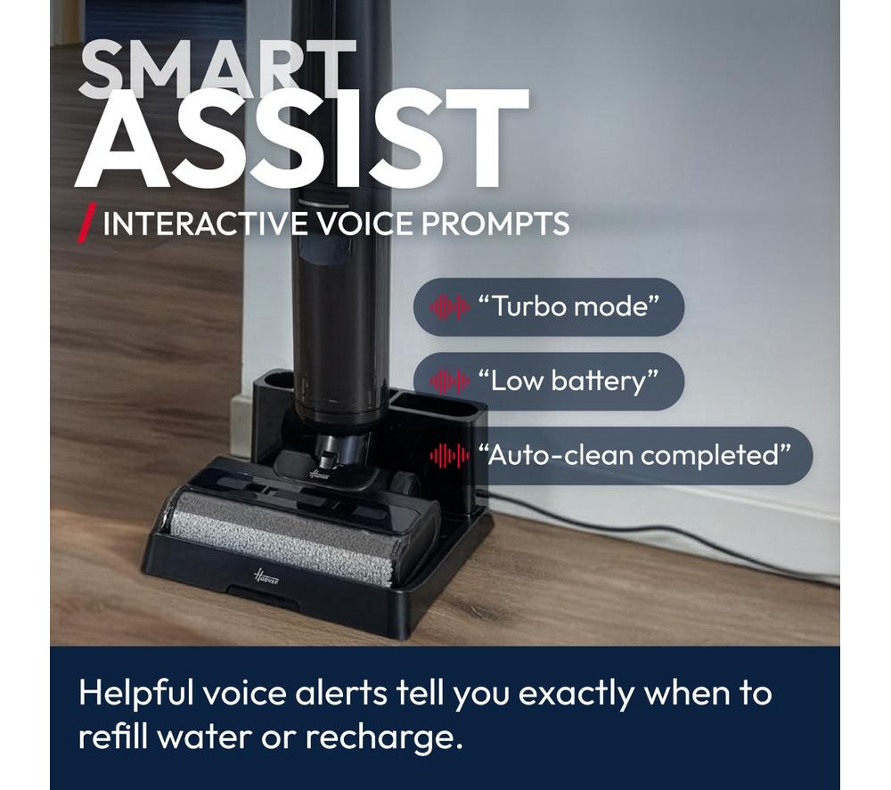HOOVER HW3 Turbo Clean Upright 2-in-1 Wet & Dry Hard Floor Cleaner - Black & Silver image number 8 of 12