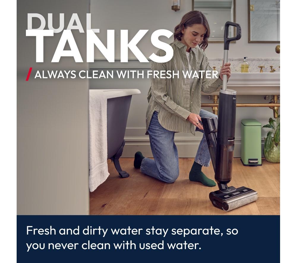 HOOVER HW3 Turbo Clean Upright 2-in-1 Wet & Dry Hard Floor Cleaner - Black & Silver image number 9 of 12