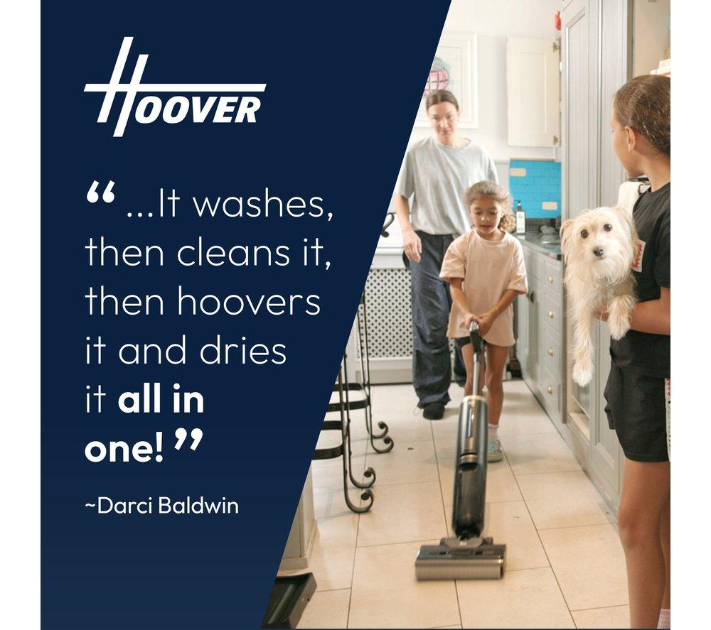 HOOVER HW3 Turbo Clean Upright 2-in-1 Wet & Dry Hard Floor Cleaner - Black & Silver image number 12 of 12