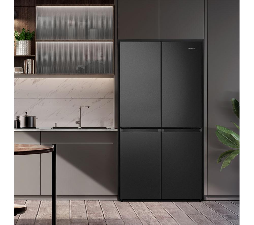 HISENSE PureFlat RQ758N4SAFE Smart Fridge Freezer - Black image number 2 of 13