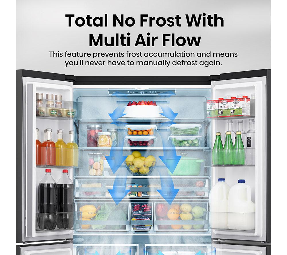 HISENSE PureFlat RQ758N4SAFE Smart Fridge Freezer - Black image number 5 of 13