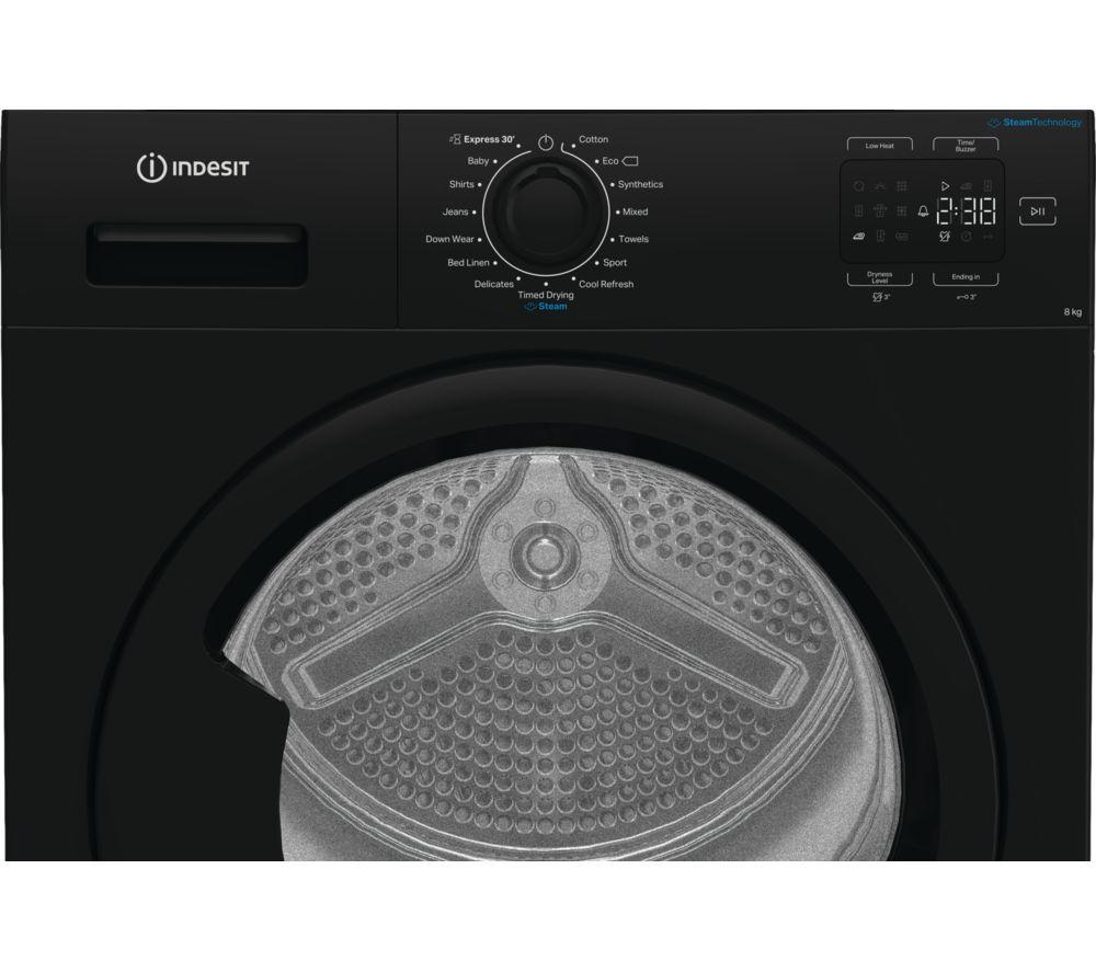 INDESIT C YSD 82D BB UK kg Heat Pump Tumble Dryer - Black image number 3 of 8