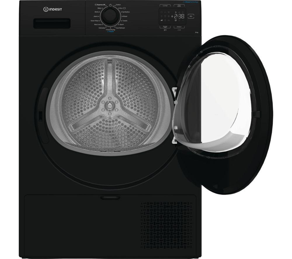 INDESIT C YSD 82D BB UK kg Heat Pump Tumble Dryer - Black image number 5 of 8
