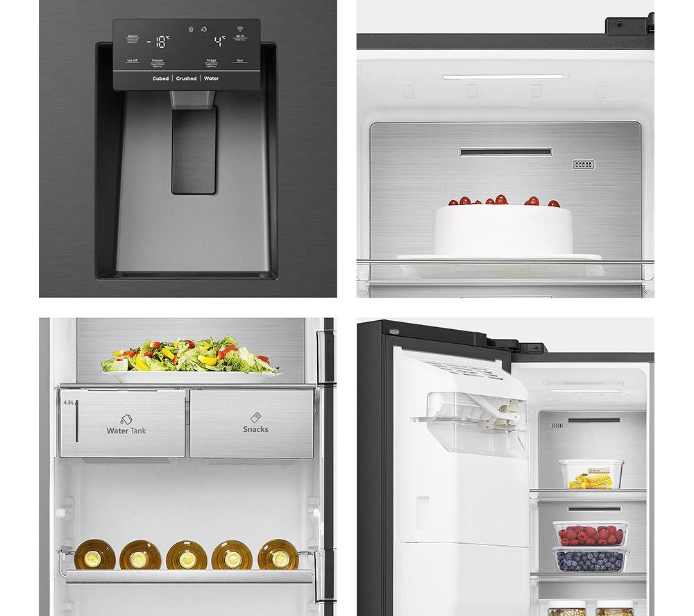 HISENSE PureFlat Infinite RS818N4TFC American-Style Smart Fridge Freezer - Black image number 11 of 12