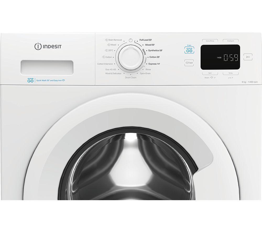 INDESIT Push&Go IP 846 PUSH&GO UK 8 kg 1400 Spin Washing Machine - White image number 8 of 10