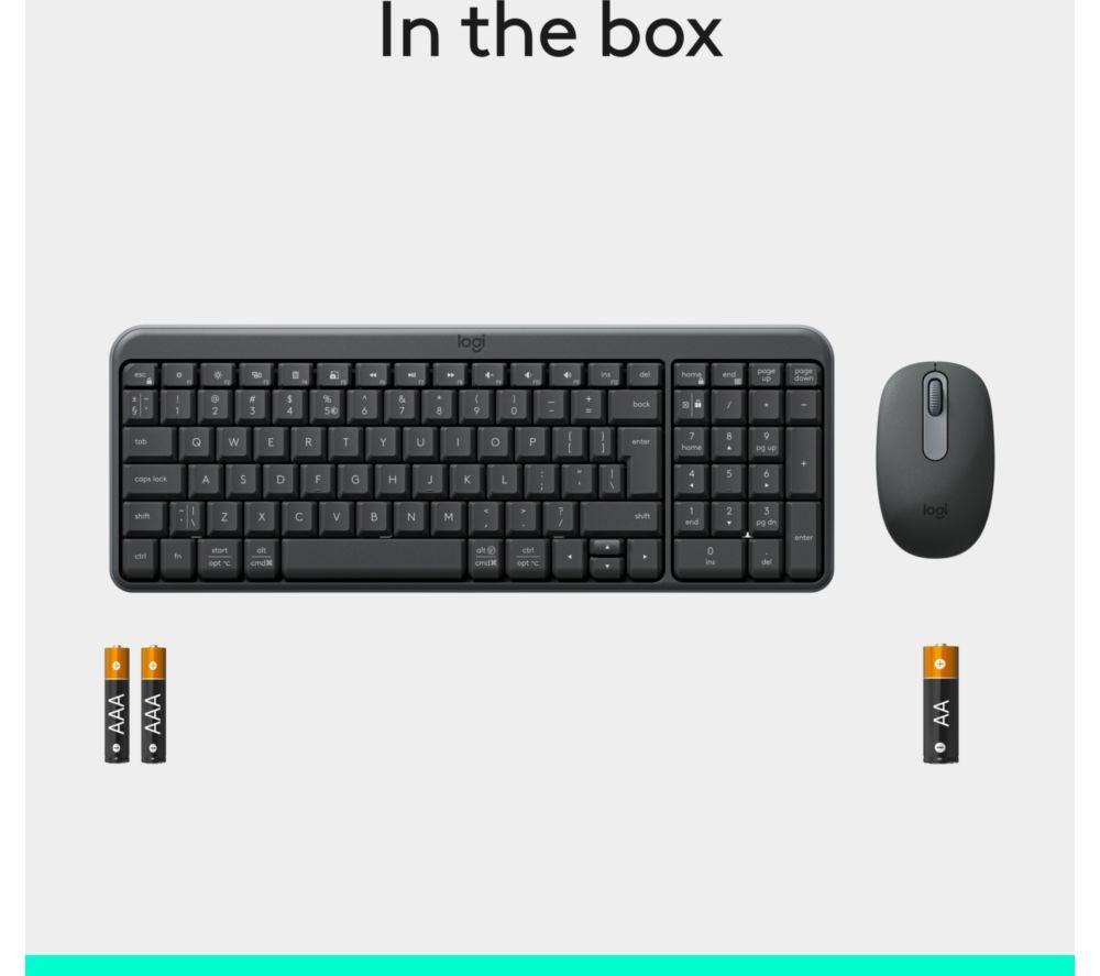 LOGITECH MK250 Wireless Keyboard & Mouse Set - Graphite image number 2 of 6