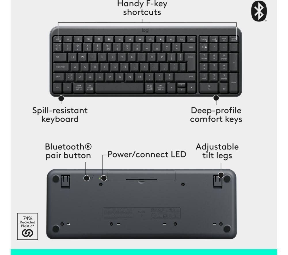 LOGITECH MK250 Wireless Keyboard & Mouse Set - Graphite image number 6 of 6