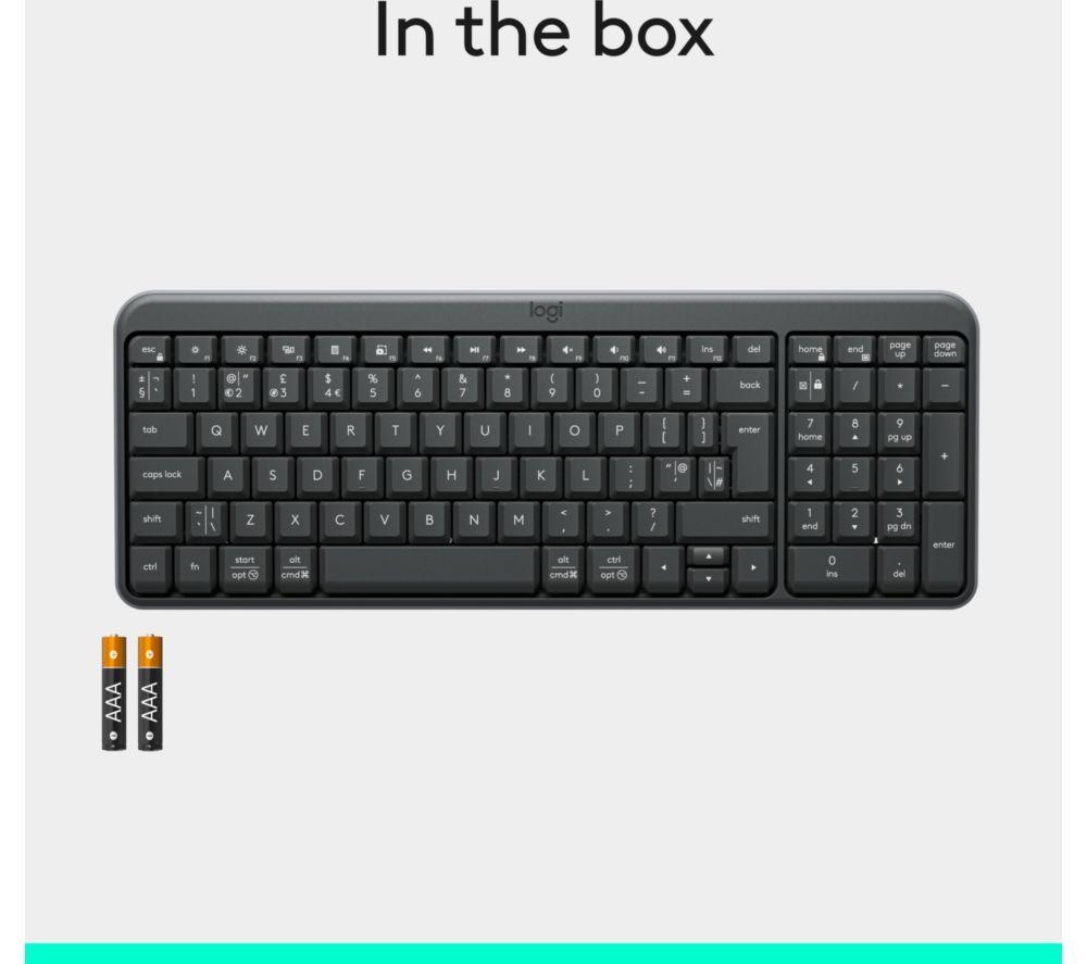 LOGITECH K250 Wireless Keyboard - Graphite image number 4 of 5