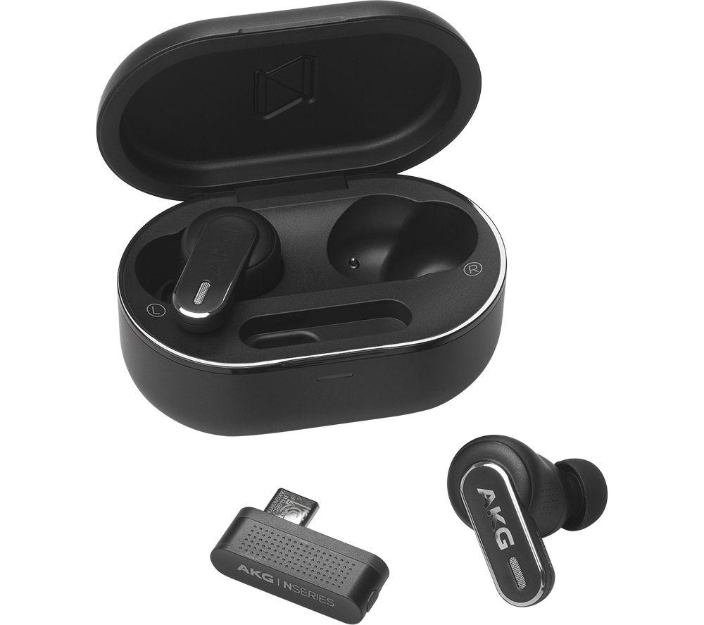AKG N5 Hybrid Wireless Bluetooth Noise-Cancelling Earbuds - Black image number 5 of 7