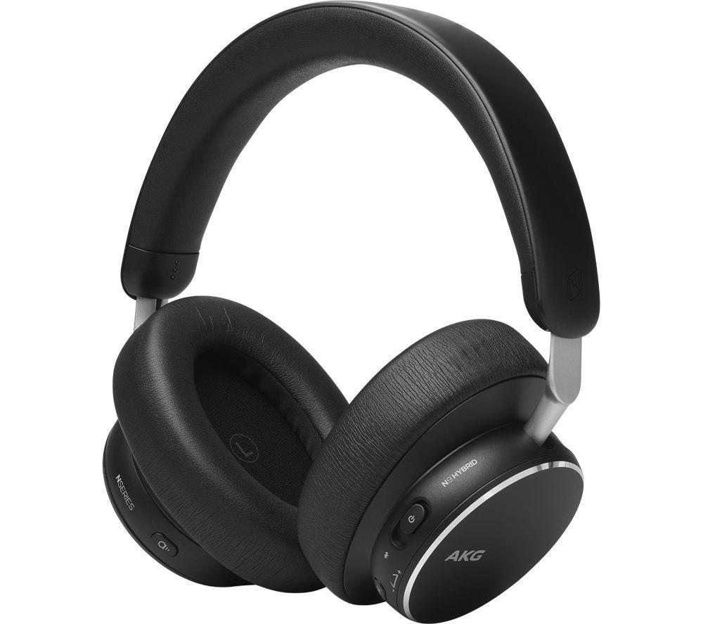 AKG N9 Hybrid Wireless Bluetooth Noise-Cancelling Headphones - Black image number 3 of 8