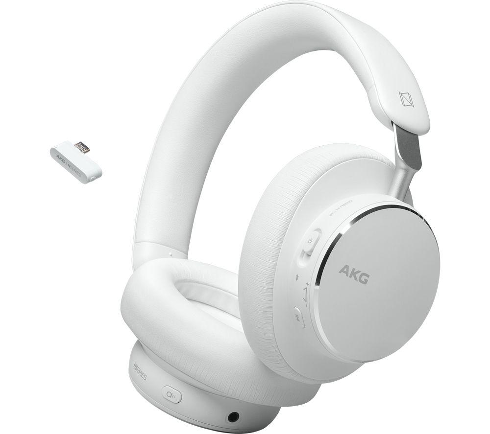 AKG N9 Hybrid Wireless Bluetooth Noise-Cancelling Headphones - White image number 5 of 9