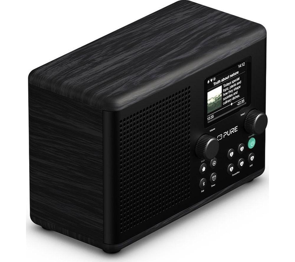 PURE Classic H4i DAB+/FM Bluetooth Radio - Black & Ash image number 6 of 7