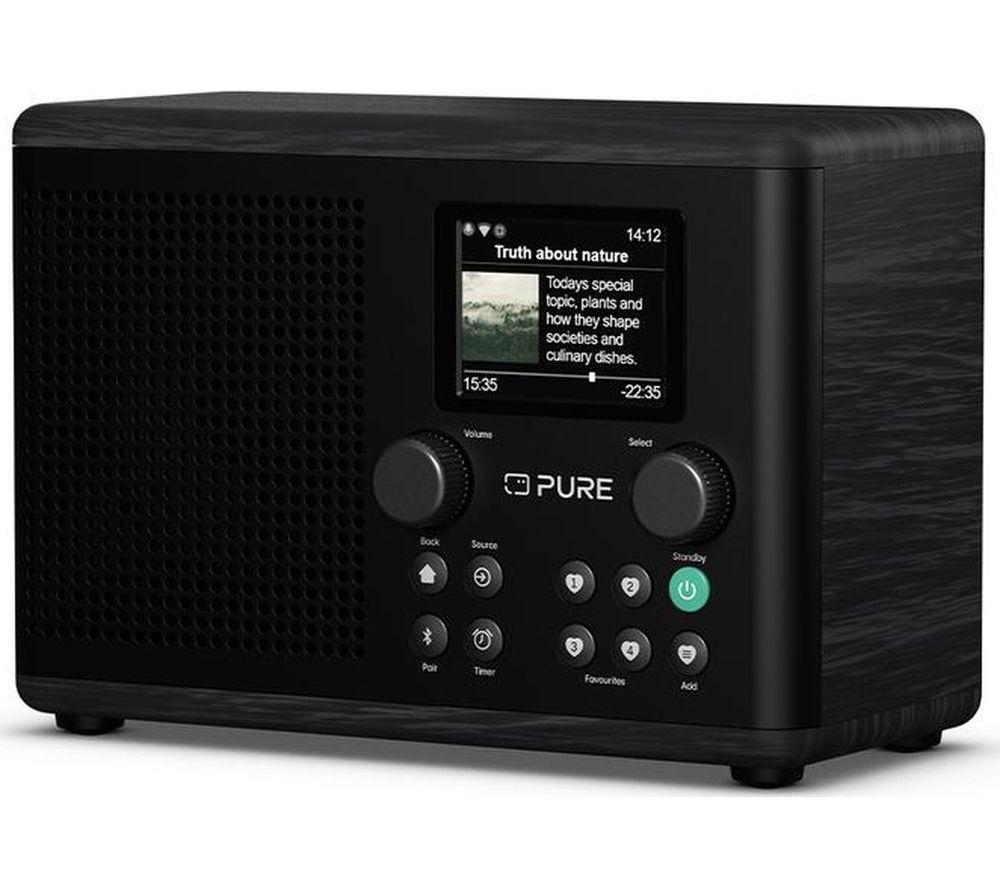 PURE Classic H4i DAB+/FM Bluetooth Radio - Black & Ash image number 7 of 7