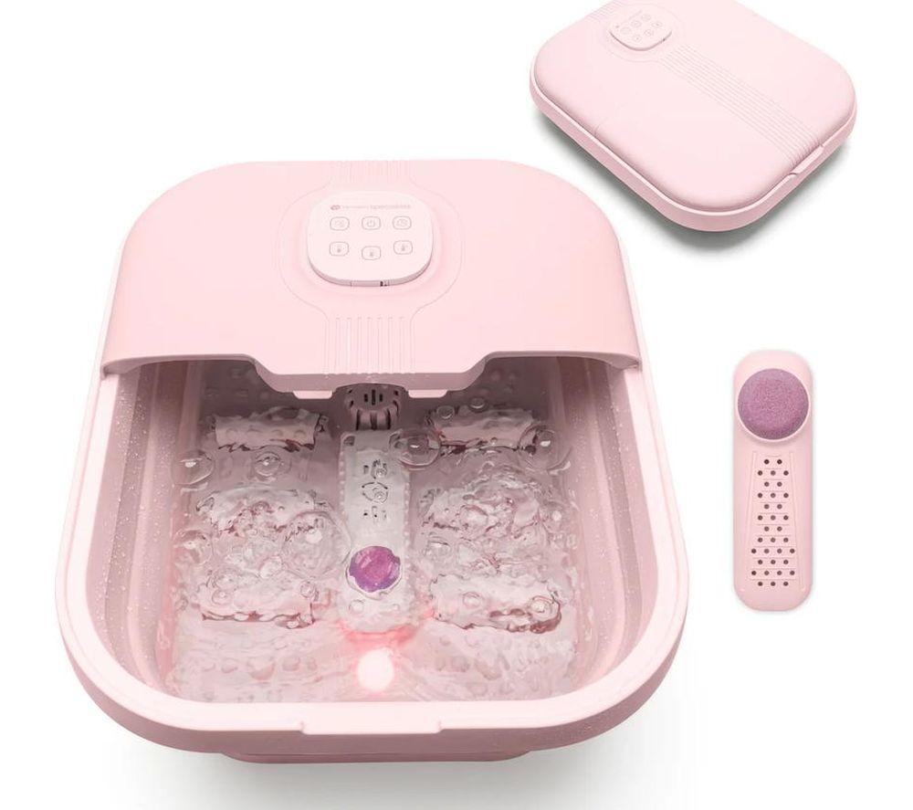 RIO Deluxe Foldaway Foot Spa & Massager - Pink image number 2 of 6