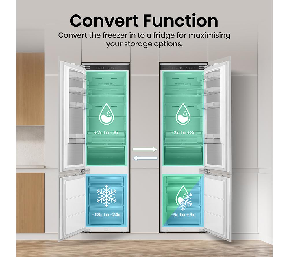 HISENSE RB5B280SSWC Integrated Smart 70/30 Fridge Freezer - Fixed Hinge image number 4 of 17