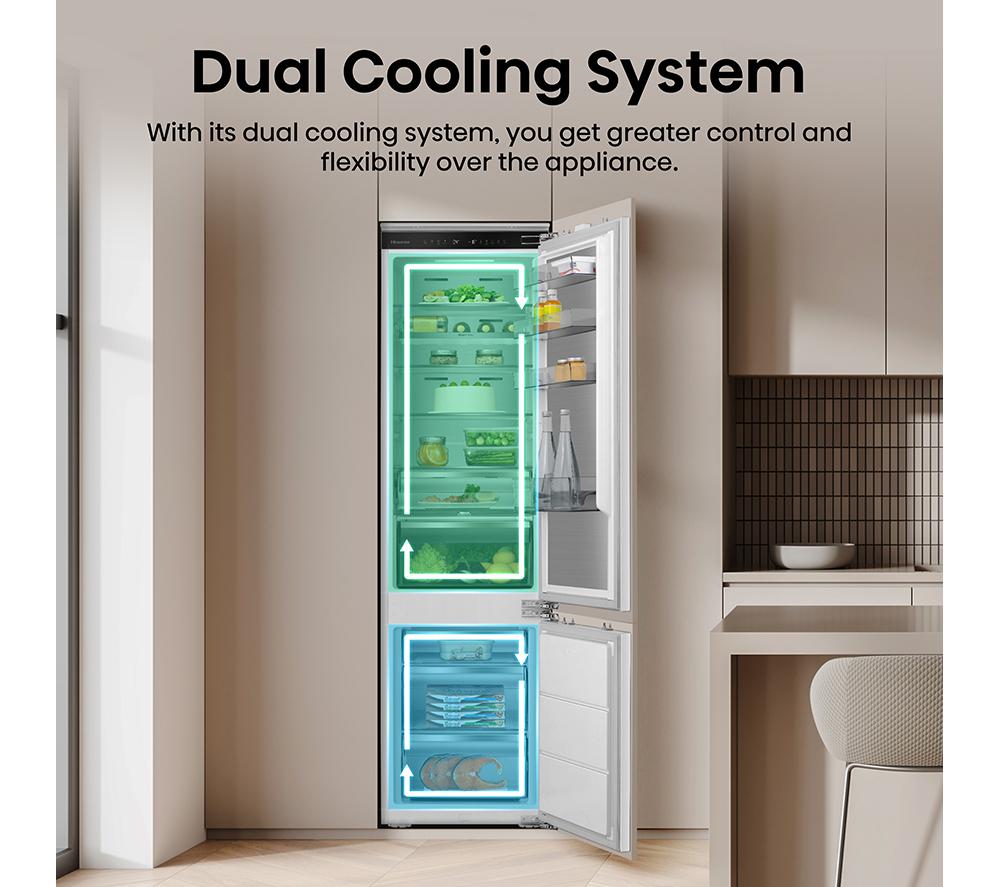 HISENSE RB5B280SSWC Integrated Smart 70/30 Fridge Freezer - Fixed Hinge image number 5 of 17
