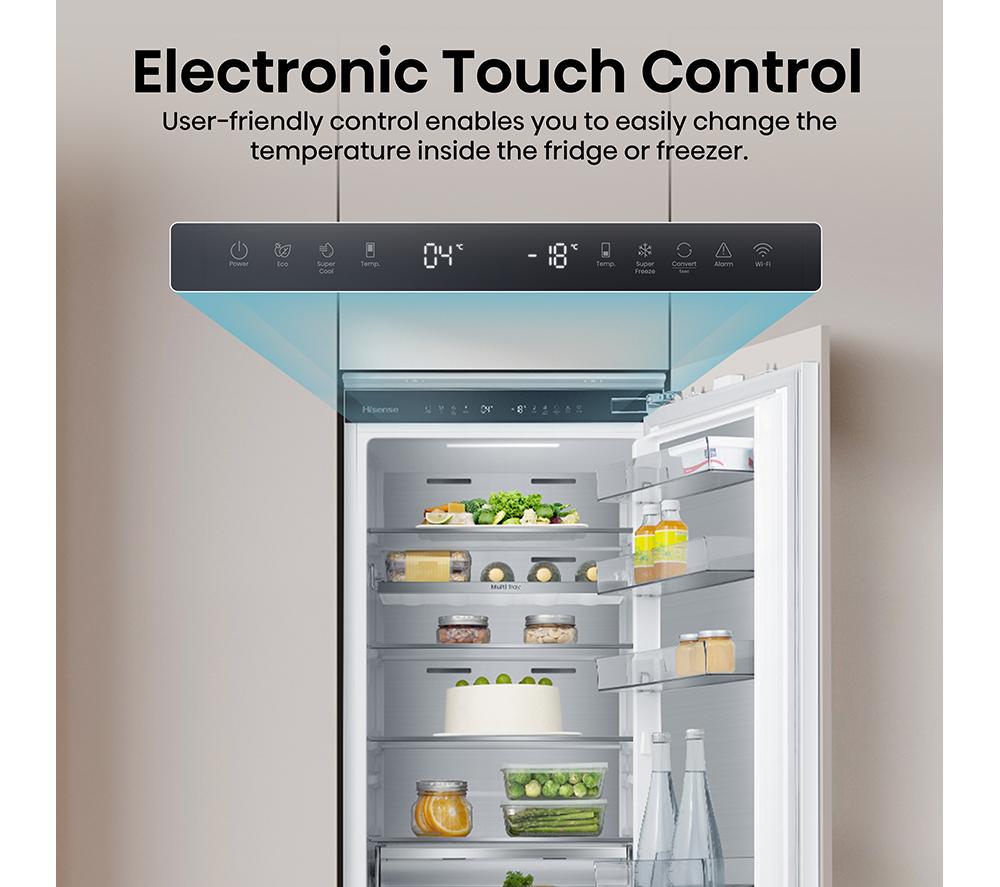 HISENSE RB5B280SSWC Integrated Smart 70/30 Fridge Freezer - Fixed Hinge image number 6 of 17