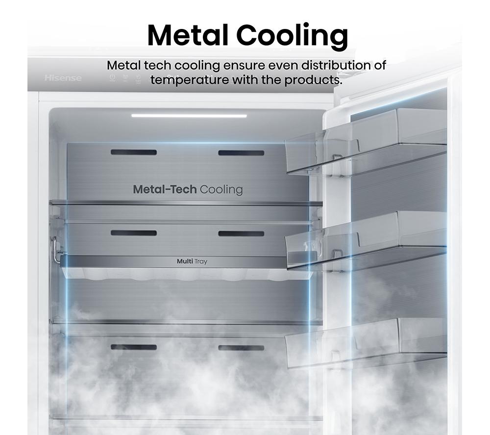 HISENSE RB5B280SSWC Integrated Smart 70/30 Fridge Freezer - Fixed Hinge image number 9 of 17