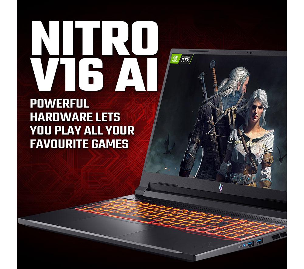ACER Nitro V 16 AI 16" Gaming Laptop - AMD Ryzen 7, RTX 5060, 512 GB SSD image number 9 of 11