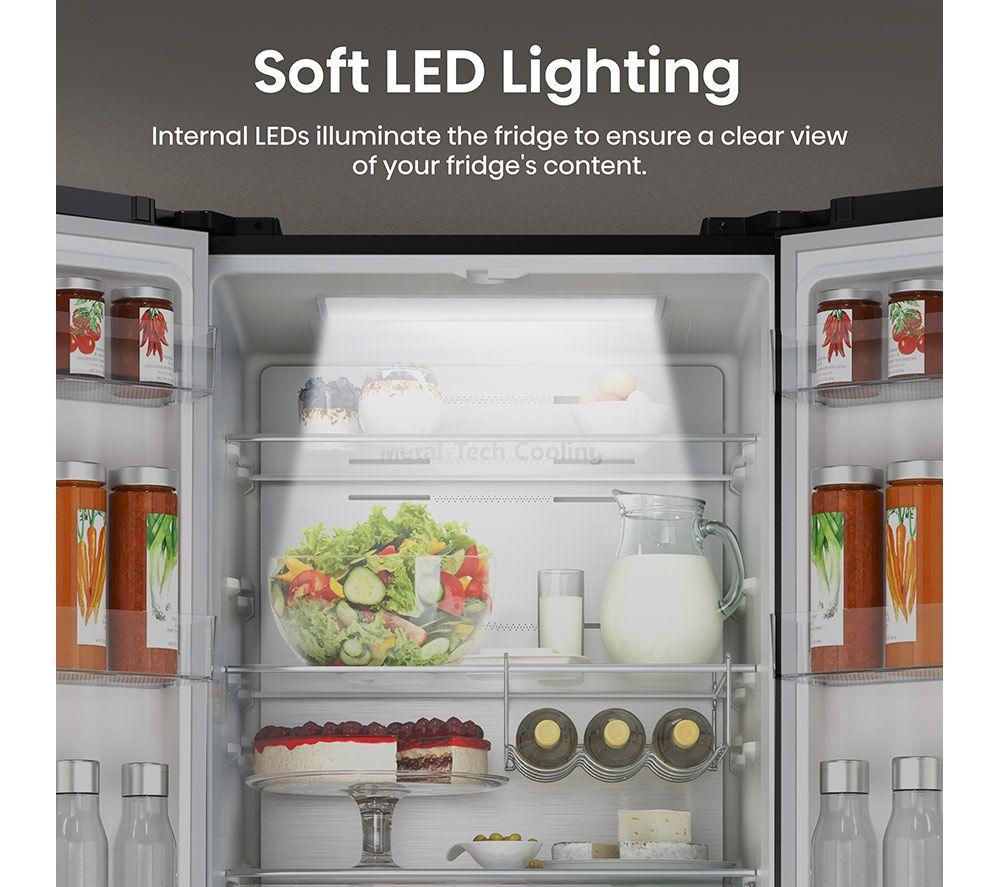 HISENSE PureFlat RF632N4AFC1 Smart Fridge Freezer - Black image number 7 of 13