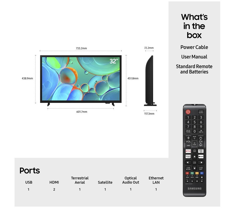 SAMSUNG UE32H5000FKXXU 32" Smart HD Ready HDR LED TV image number 7 of 9
