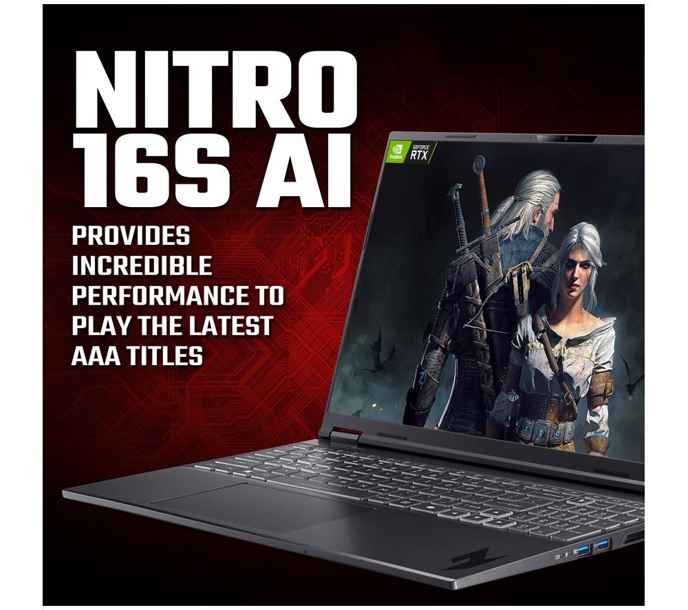ACER Nitro 16S AI 16" Gaming Laptop - AMD Ryzen AI 9, RTX 5070 Ti, 1 TB SSD image number 11 of 12