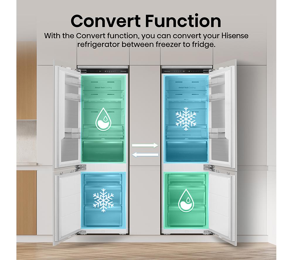 HISENSE RB5B250SSWC Integrated Smart 60/40 Fridge Freezer - Fixed Hinge image number 4 of 16
