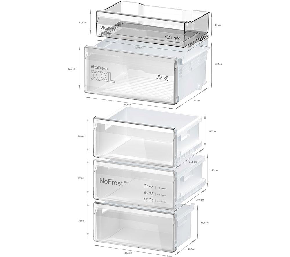 BOSCH Series 4 KGN392LAGG 70/30 Fridge Freezer - Stainless Steel image number 13 of 17