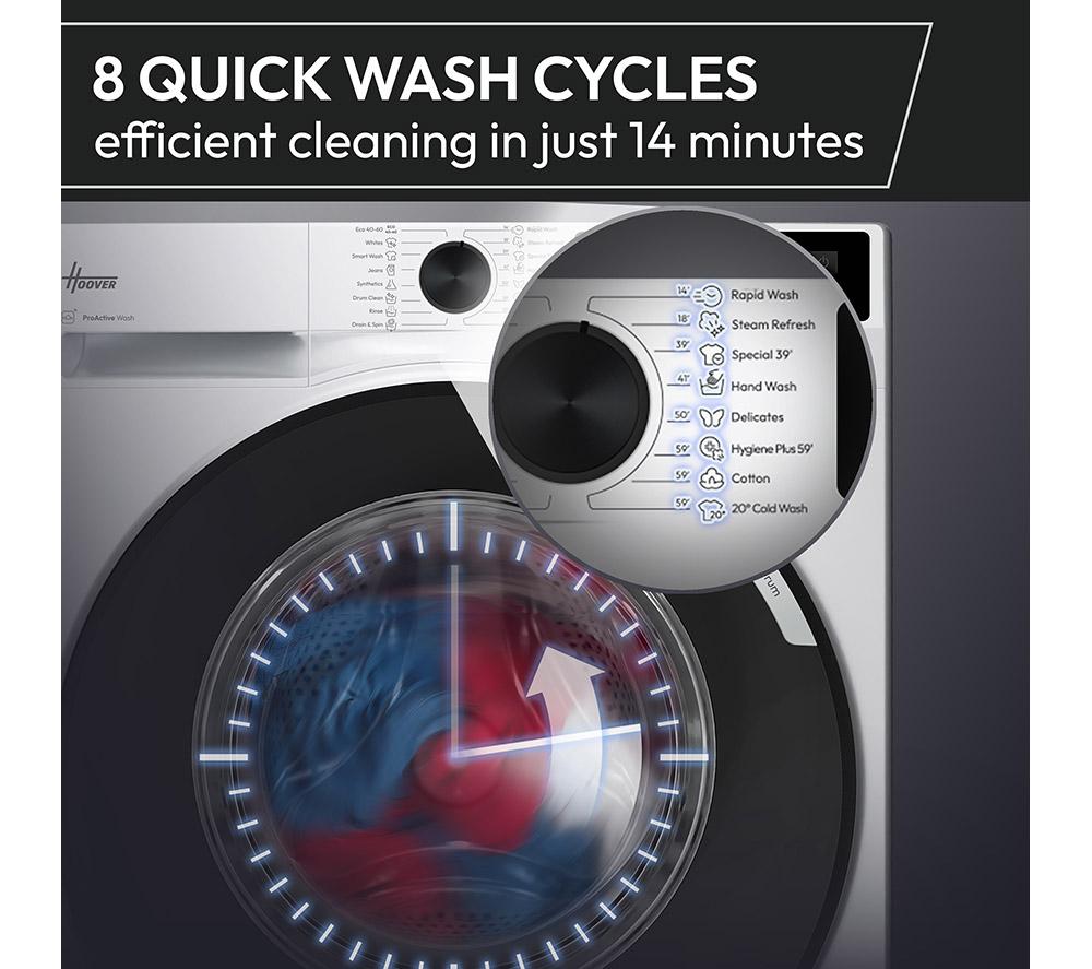 HOOVER Pro Wash Series 3 HBR 49SBL8-80 WiFi-enabled 9 kg 1400 Spin Washing Machine - White image number 6 of 10