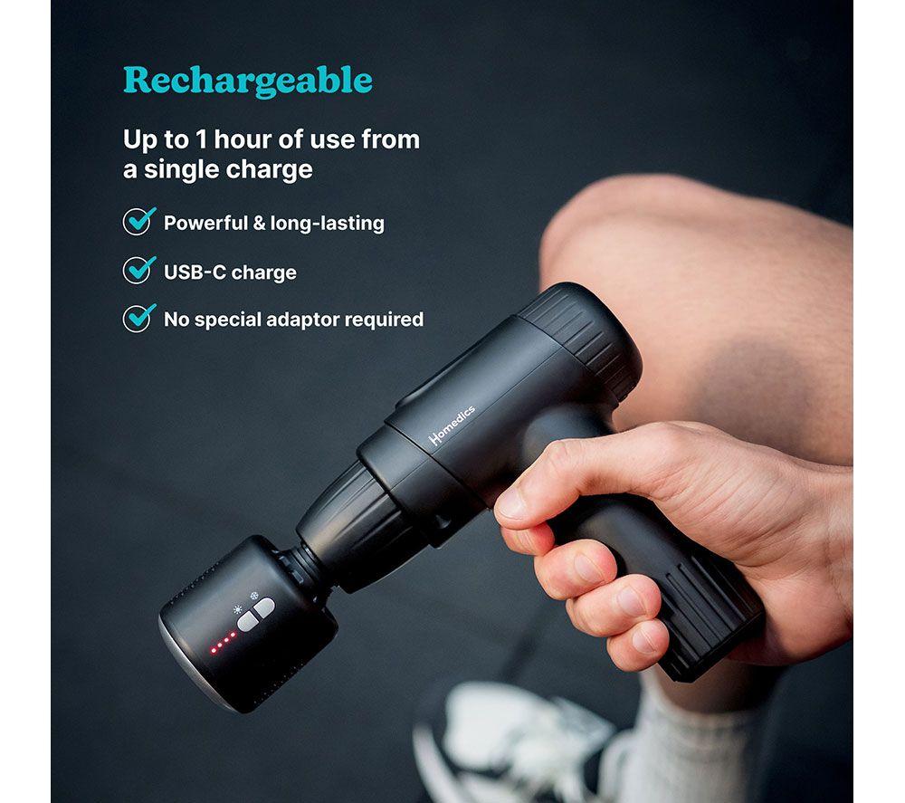 HOMEDICS Novo Hot & Cold Massage Gun - Black image number 9 of 13