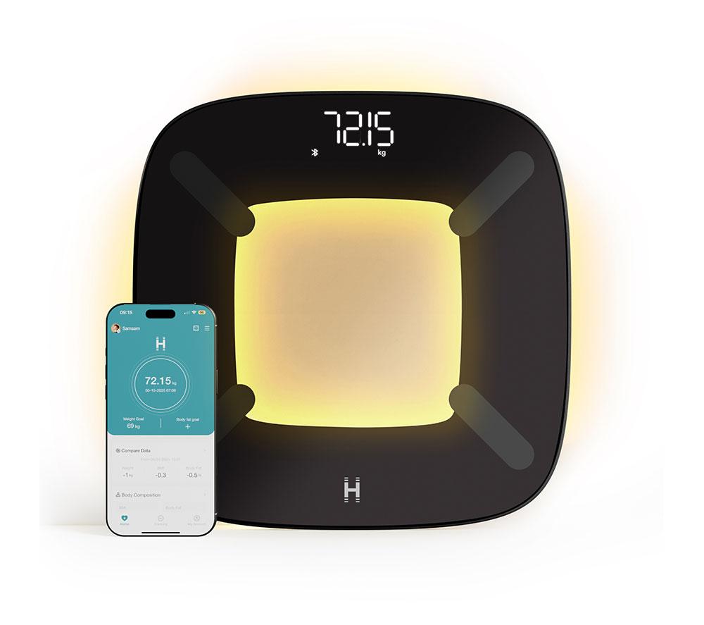 HOMEDICS glo Body Analyser Smart Bathroom Scales - Black