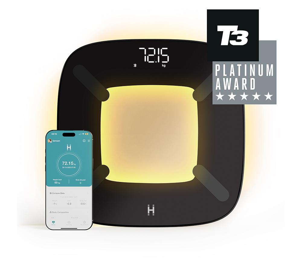 HOMEDICS glo Body Analyser Smart Bathroom Scales - Black image number 2 of 11