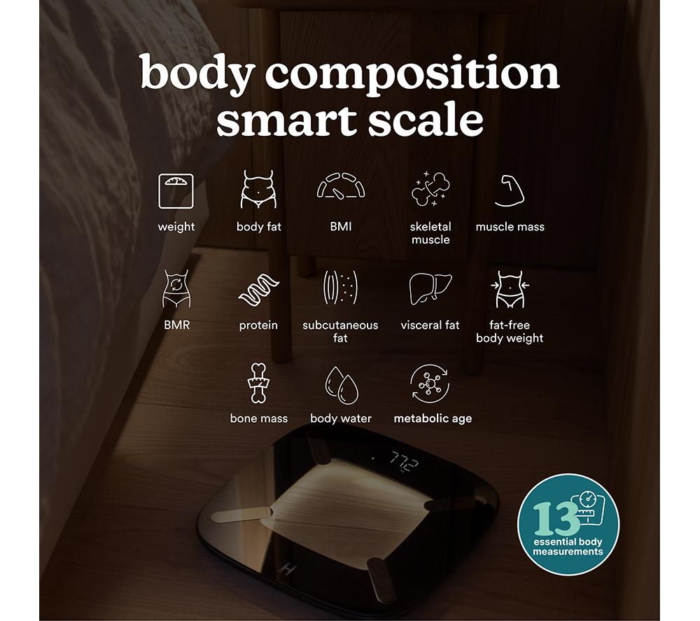 HOMEDICS glo Body Analyser Smart Bathroom Scales - Black image number 5 of 11