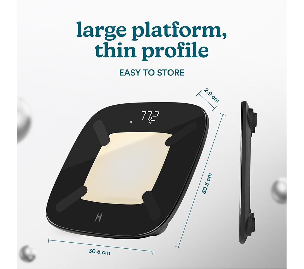 HOMEDICS glo Body Analyser Smart Bathroom Scales - Black image number 9 of 11